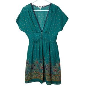 Kimchi & Blue Boho Floral Dress Womens Med Empire Waist Cottagecore Prairie USA